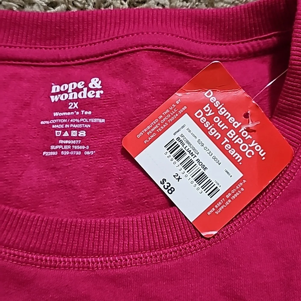 NWT Hope & Wonder Crewneck Graphic Sweatshirt Fleece Lined Longsleeve 2X Plus - Picture 5 of 6